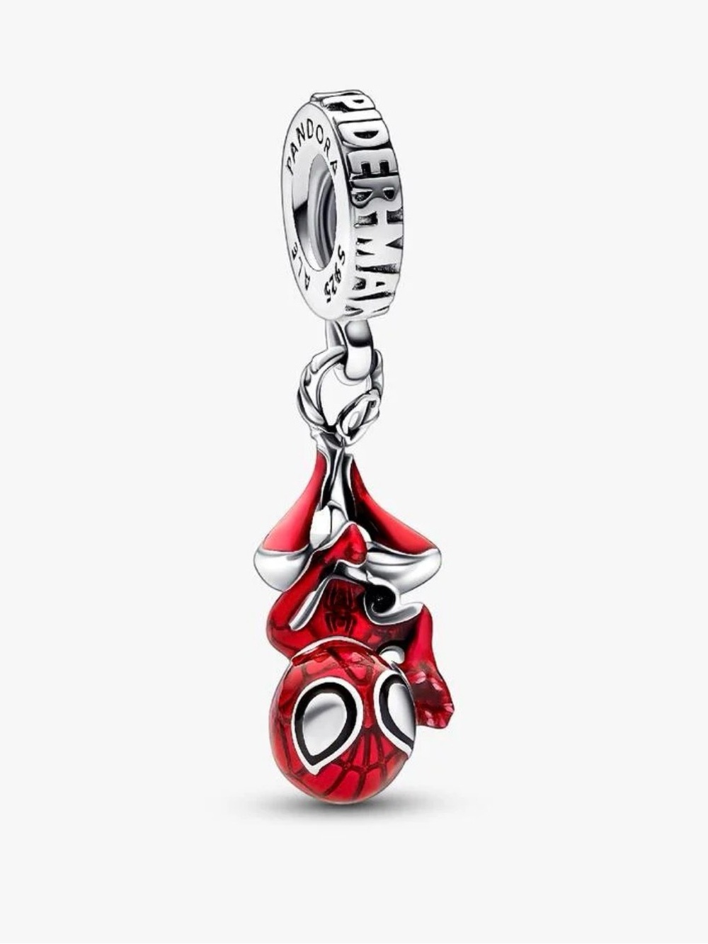 Pandora Red and Silver Spider-Man Hanging Charm